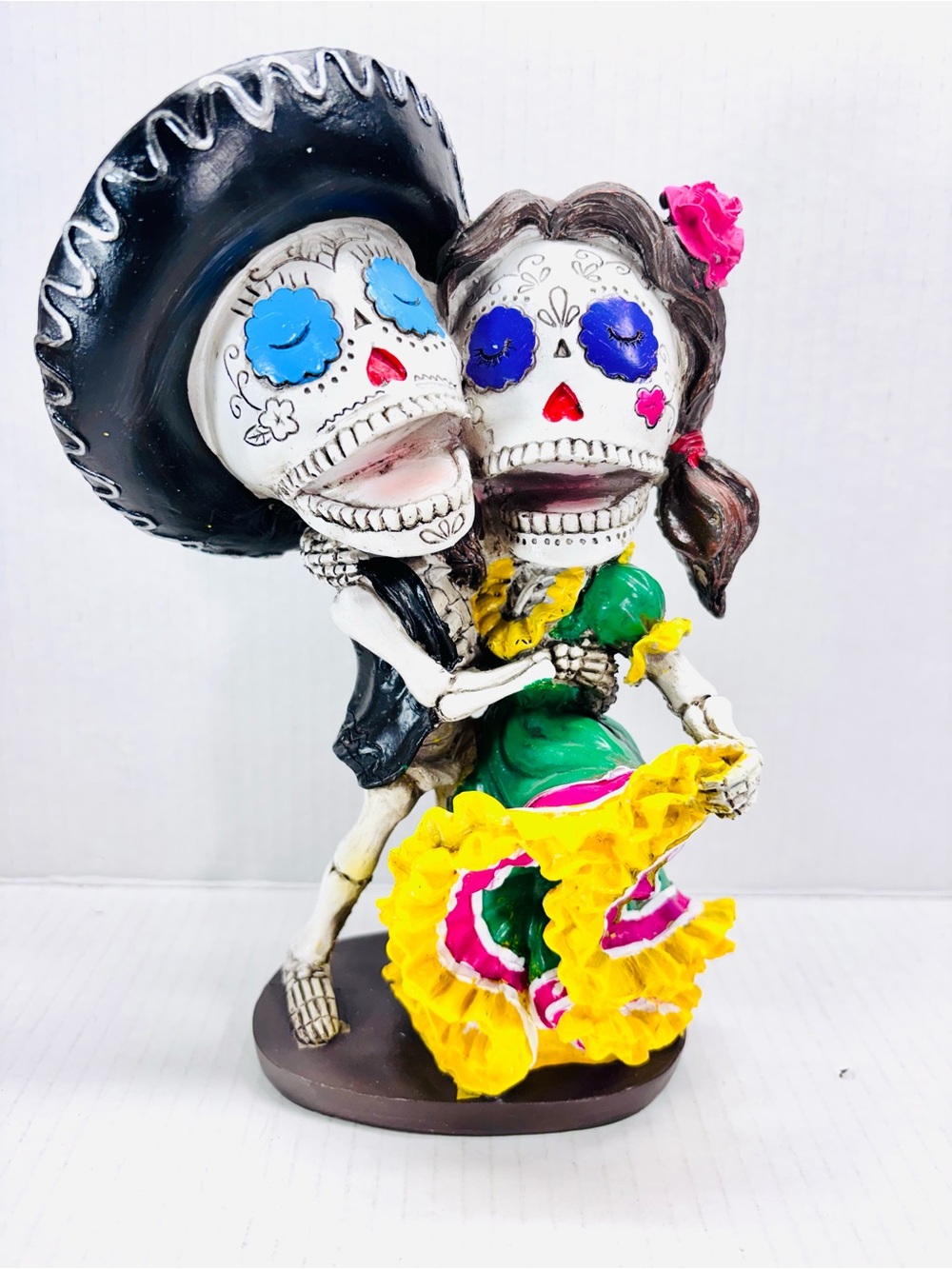 Day Of The Dead Dancing Skeleton Figurines His And Her Dia De Los Muertos